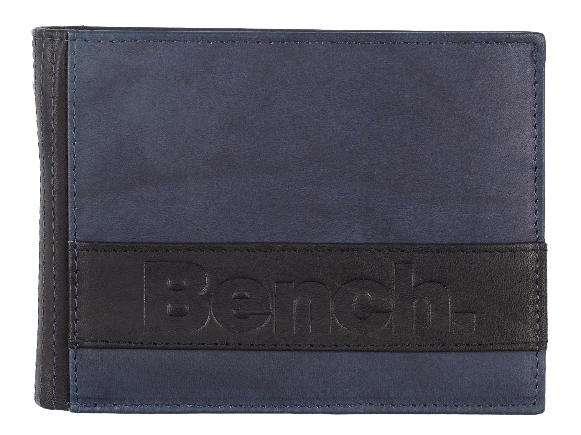 Bench. Lederbörse RFID-Schutz dunkelblau 