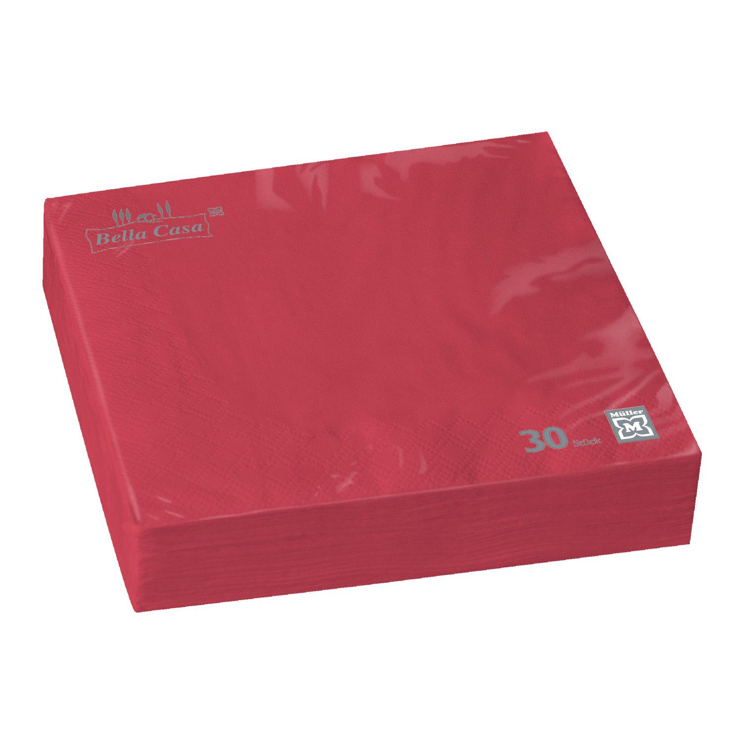 Bella Casa Servietten 33x33cm velvet bordeaux