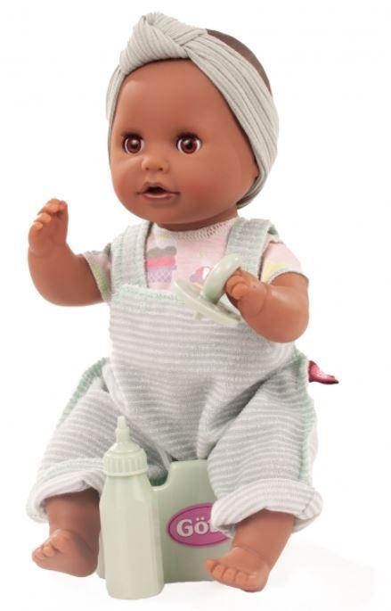Götz - Sleepy Aquini Mädchen Badebaby ohne Haare mit braunen Schlafaugen, 33cm