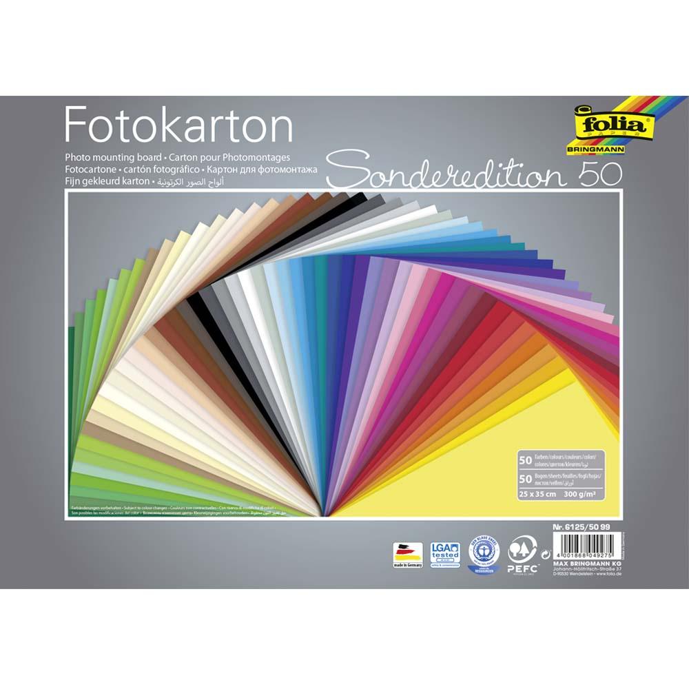 folia Fotokarton 50 Bögen 25 x 35 cm