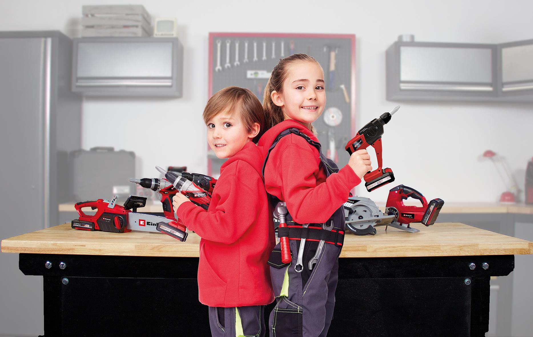 Produktbild Happy People - Einhell Kids E-Case Werkbank, zusammenklapbarer Trolley, 100-teilig 2 von 12