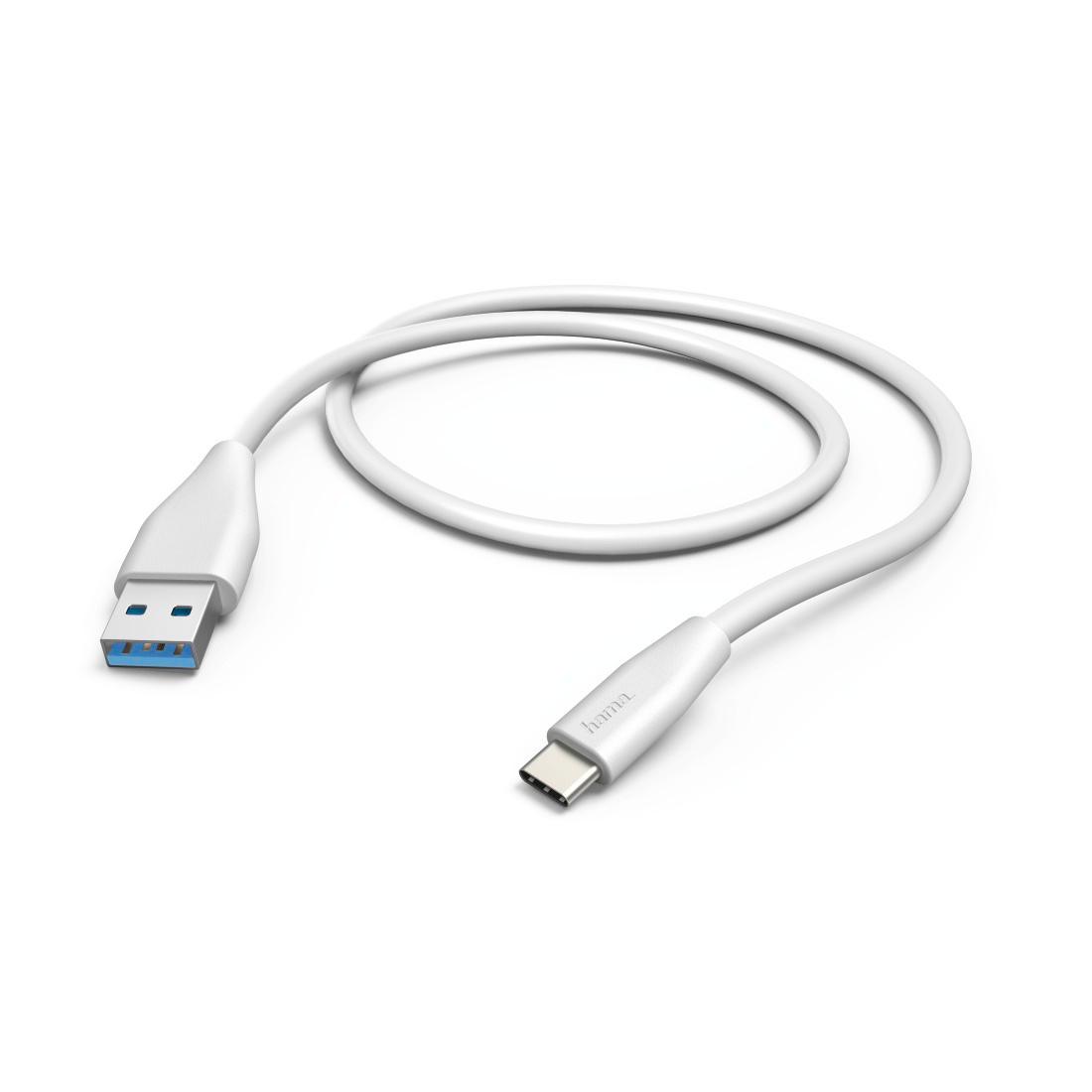 HAMA Ladekabel, USB-A - USB-C, 1,5 m, Weiß