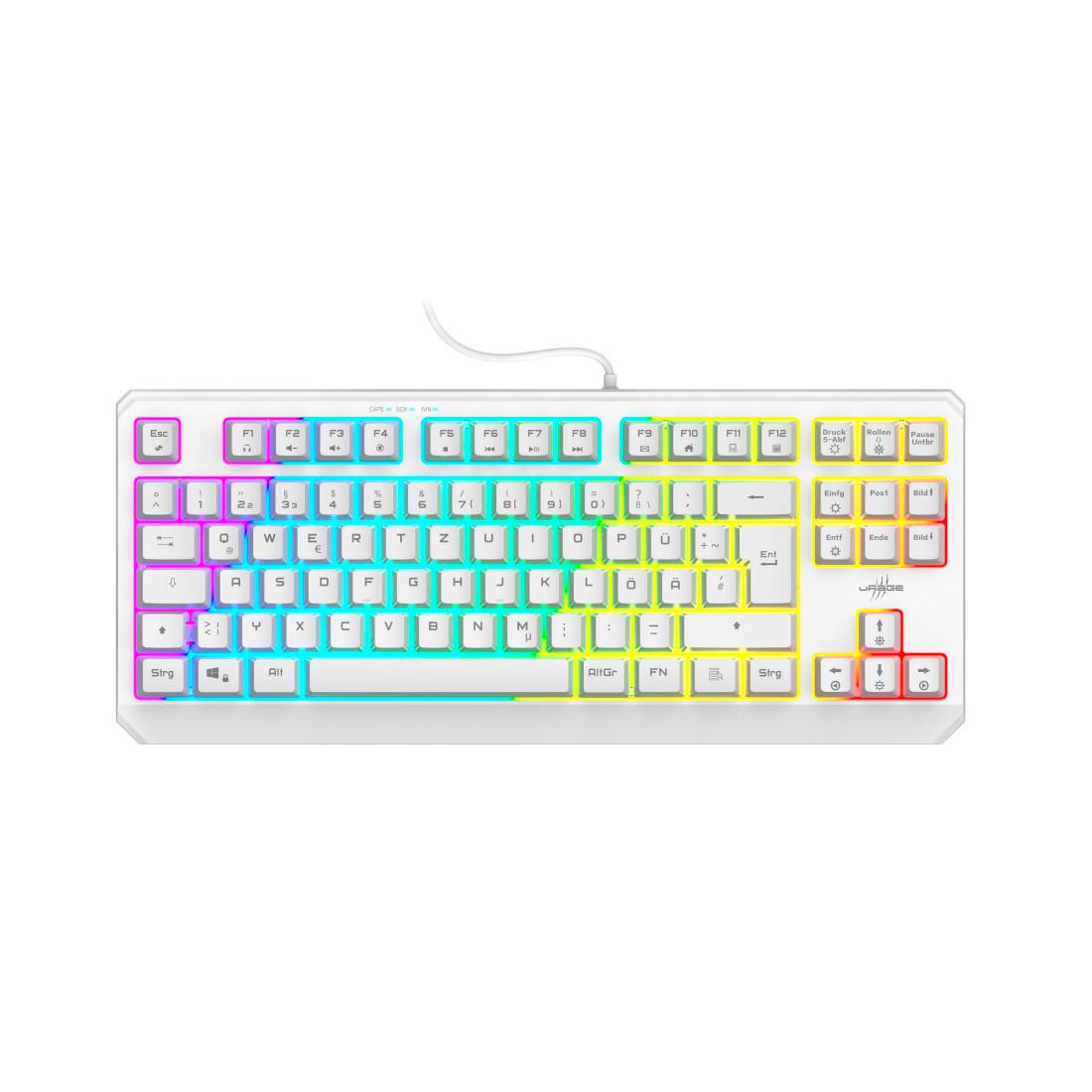 URAGE Gaming-Keyboard"Exodus 220 TKL", Weiß, QWERTZ DE