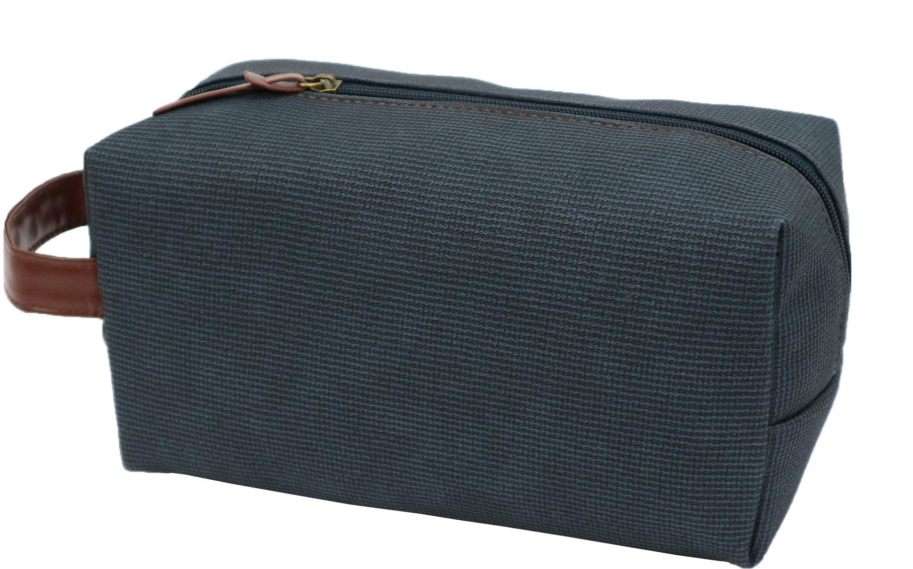 Kulturtasche blau mit Griff