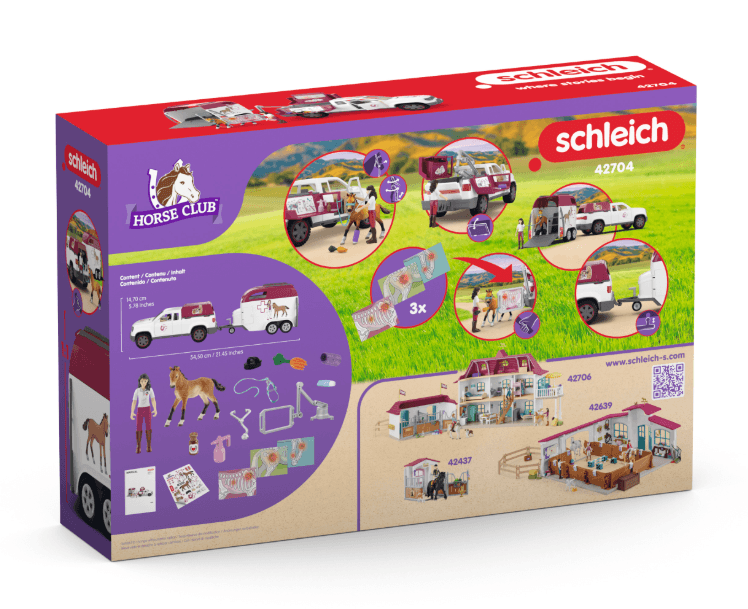 Produktbild Schleich 42704 - Horse Club - Mobile Tierärztin mit Anhänger 12 von 14