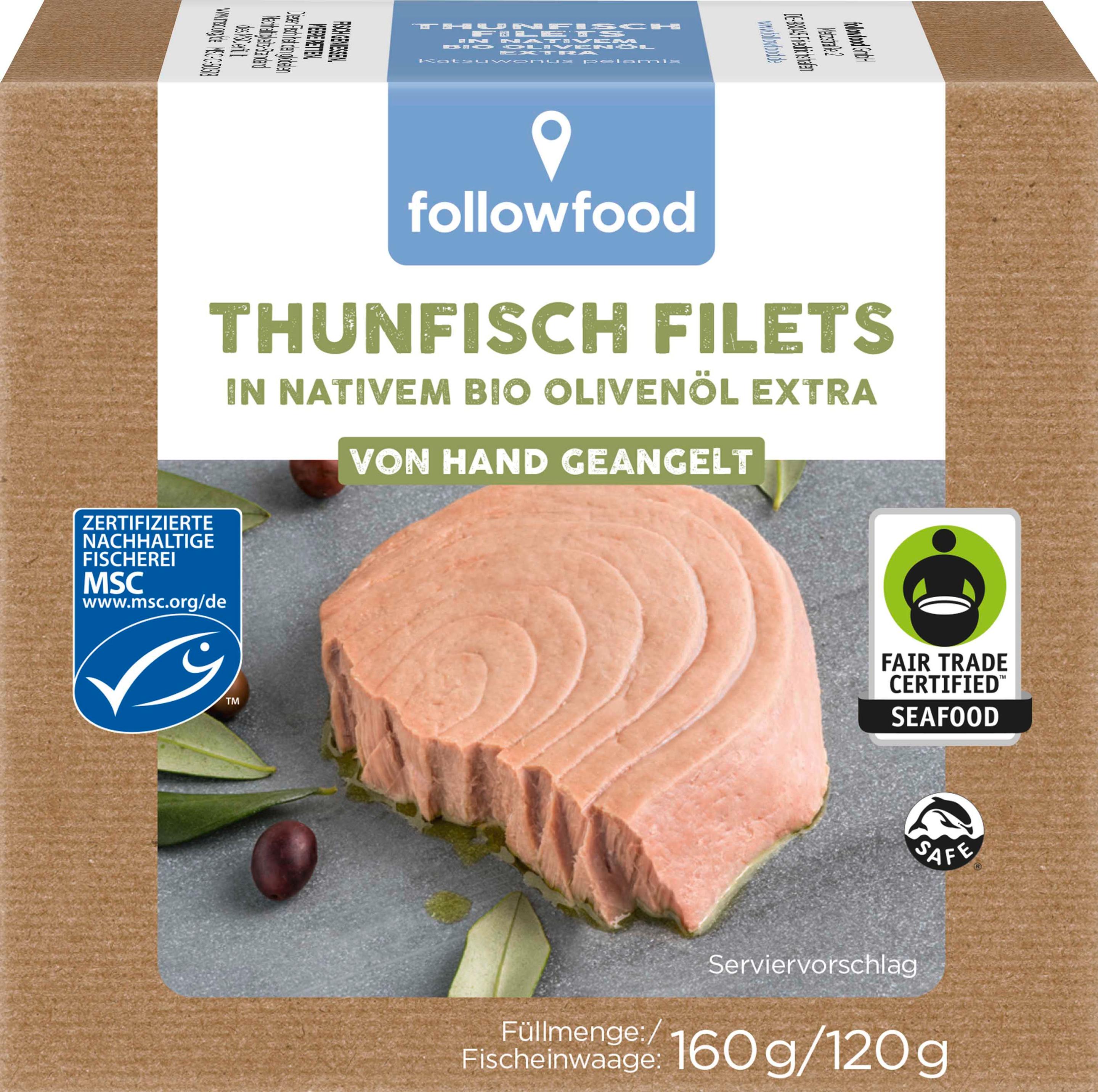 followfood MSC Thunfisch Filets in Bio Olivenöl