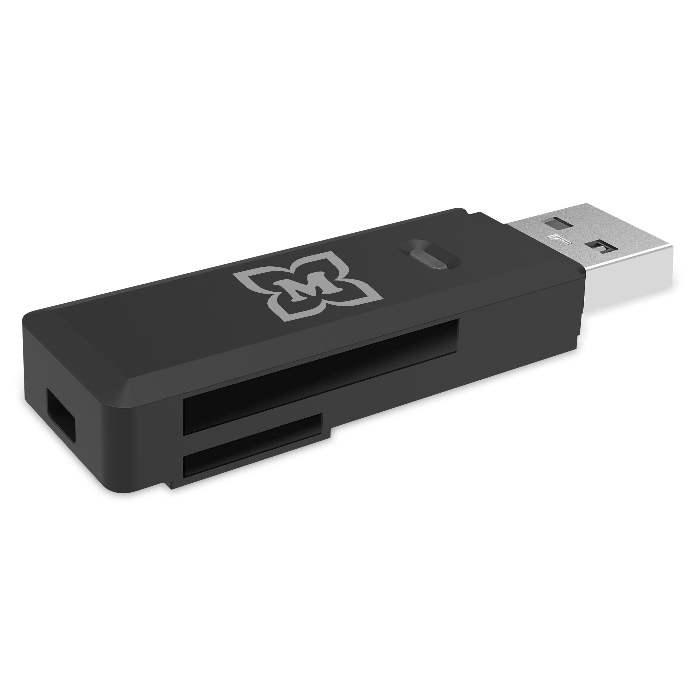 Müller USB 3.0 Speicherkartenleser-Stick, Schwarz