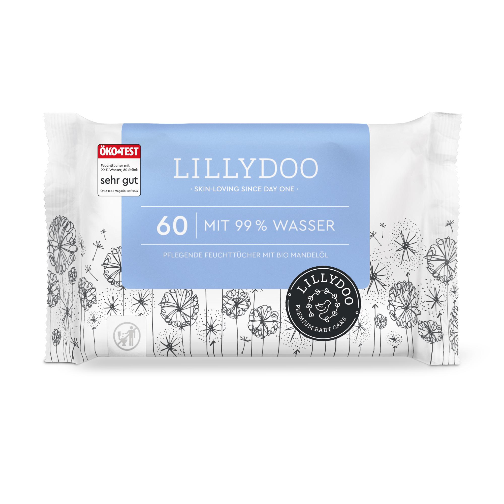 LILLYDOO Feuchttücher mit 99 % Wasser