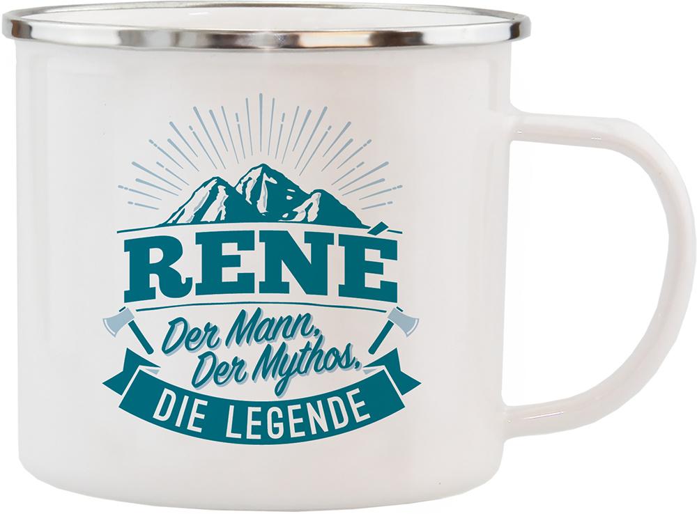 H&H Echter Kerl Emaille-Becher Rene