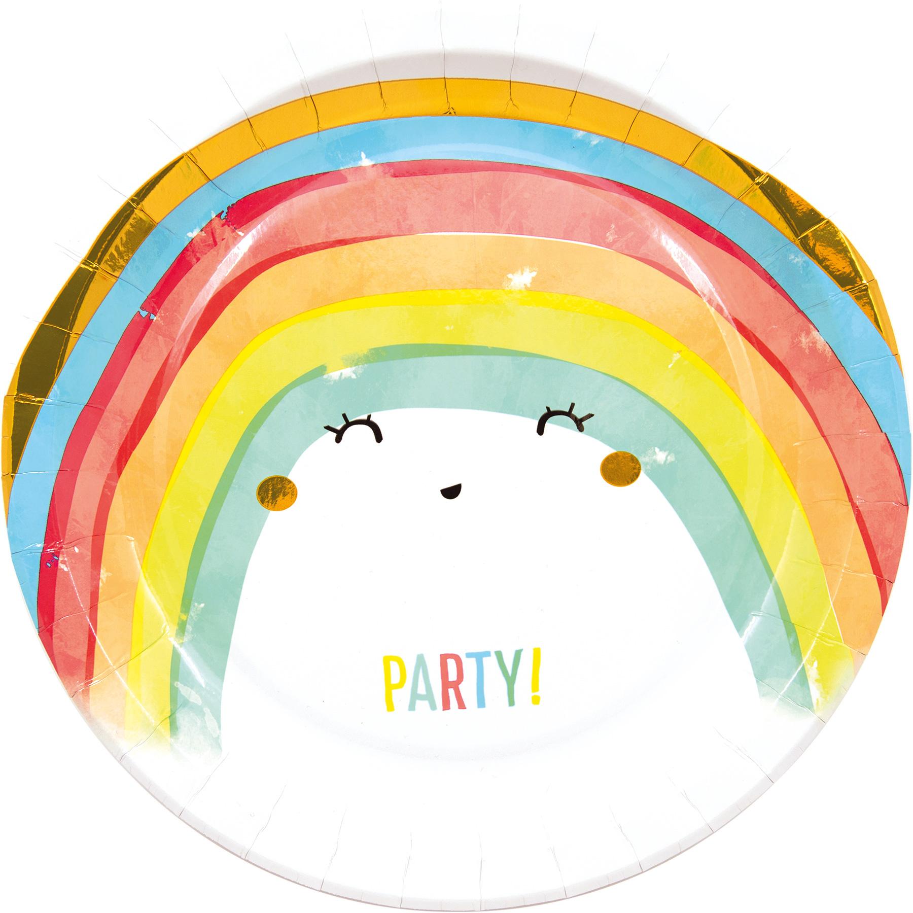 DECORATA PARTY Pappteller Regenbogen