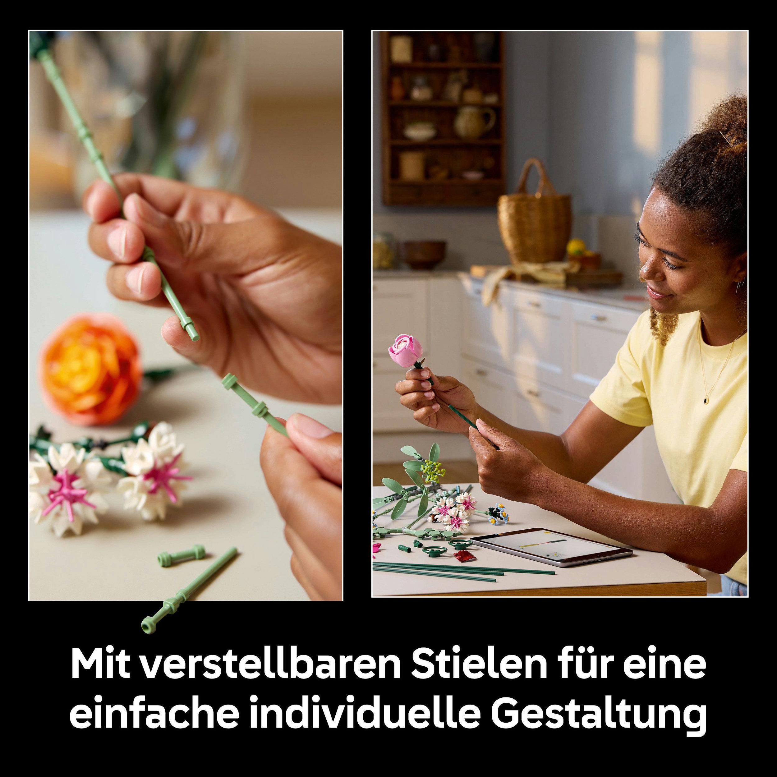 Produktbild LEGO Botanicals Schöner Rosafarbener Blumenstrauß, Blumendeko 10342 5 von 7