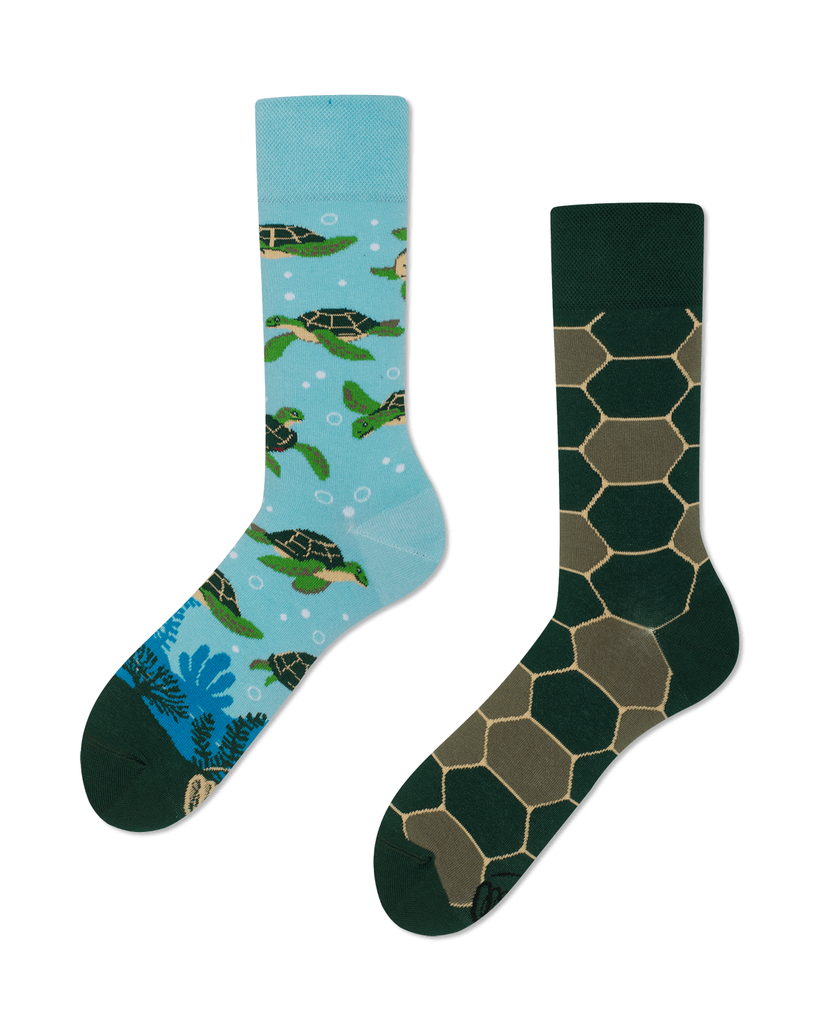 MANY MORNINGS Unisex Socken Turtle Time