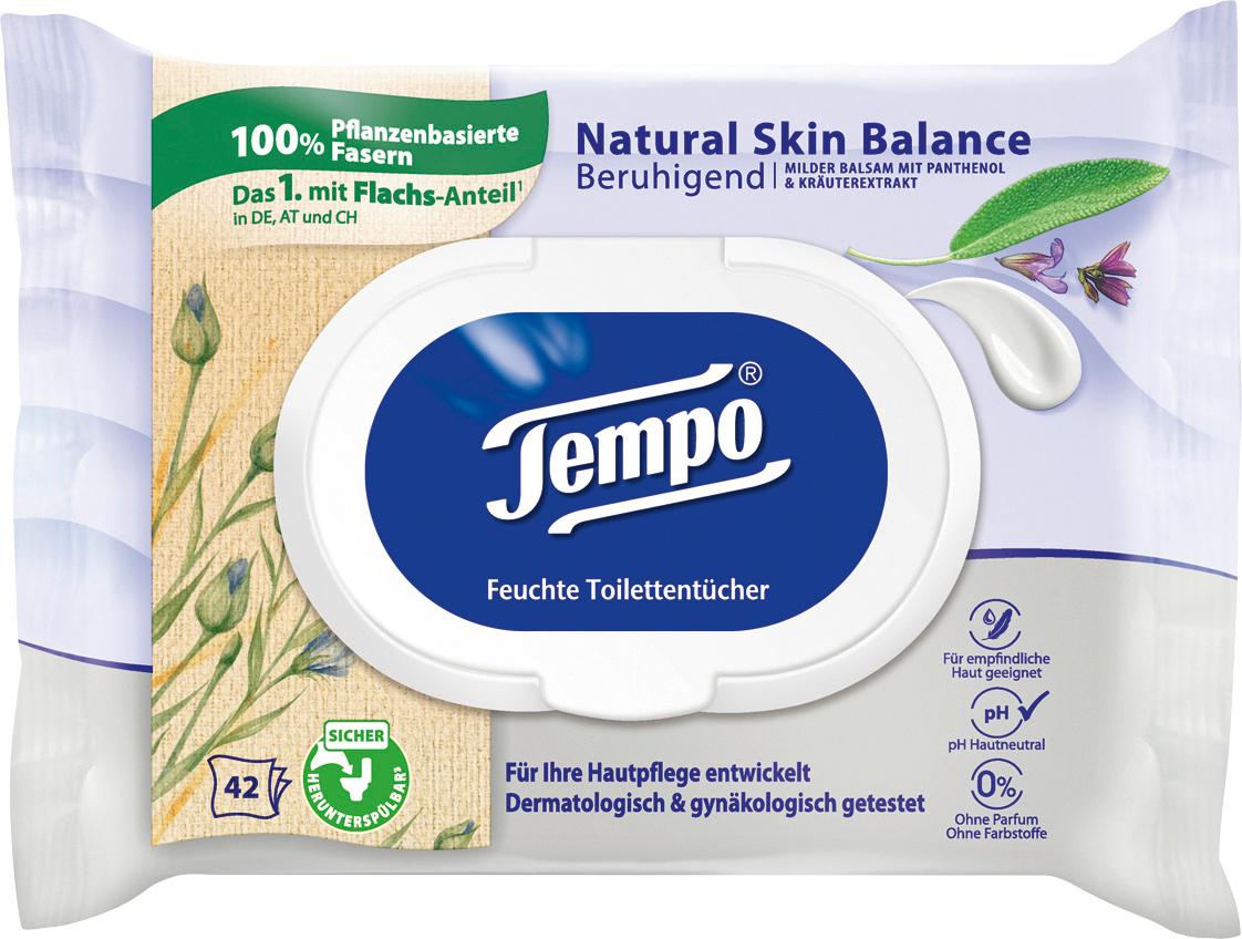 Tempo Feuchtes Toilettenpapier Natural Skin Balance