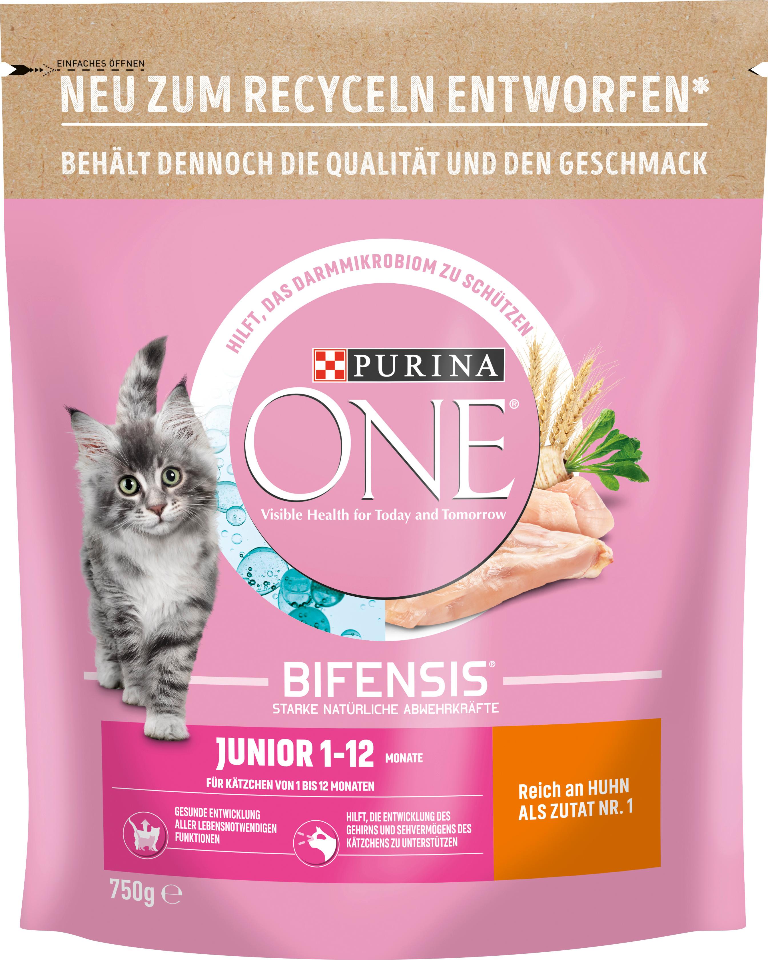 PURINA ONE Junior 1-12 Monate Reich an Huhn