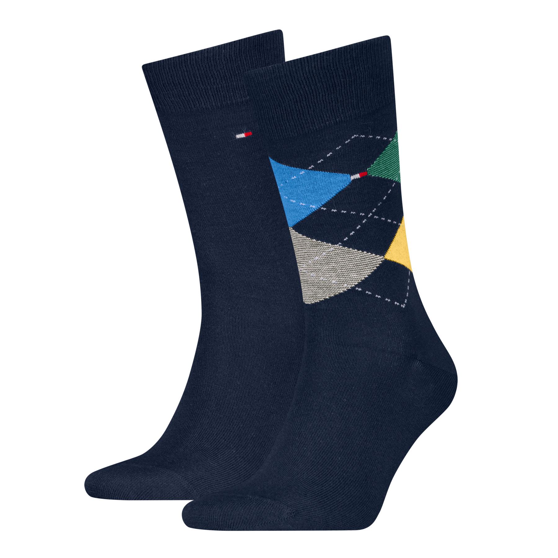 TOMMY HILFIGER Herren Socken Check 2er Pack