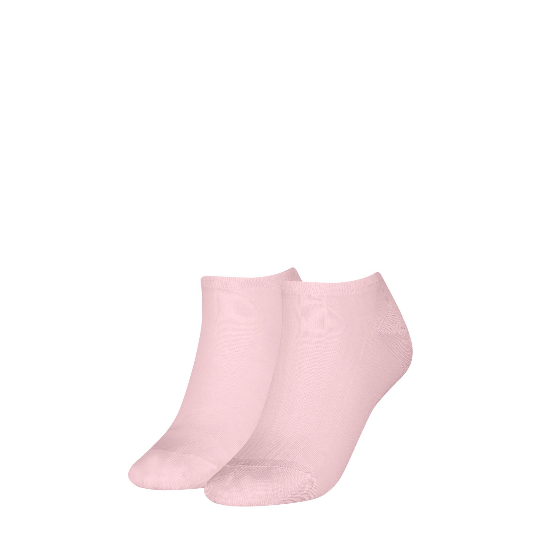 TOMMY HILFIGER Damen Sneaker Socken Shine 2er Pack