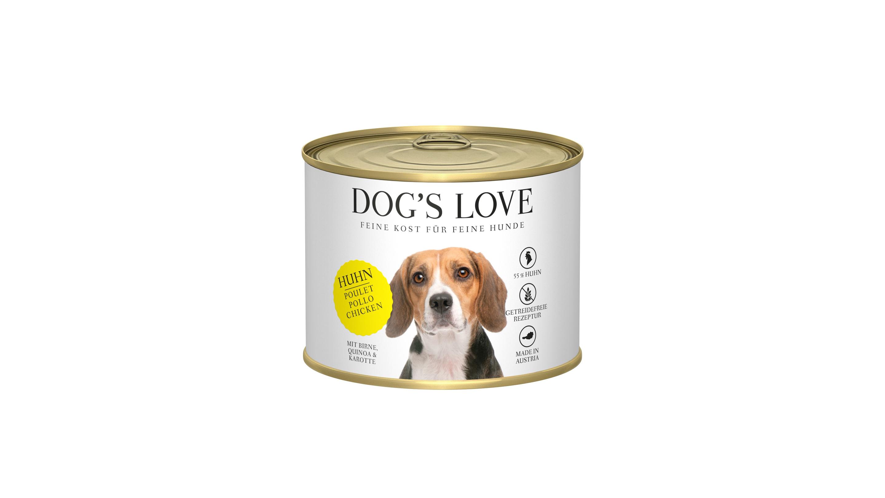 DOG'S LOVE Hundenassfutter Adult Huhn